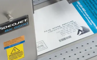 Videojet BX 6600 addressing printer in action