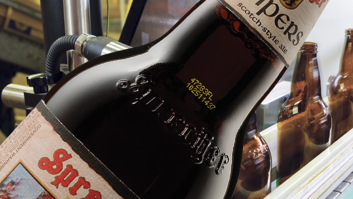 喷码机黄色喷墨墨水用在玻璃啤酒瓶上 喷码机黄色喷墨墨水用在玻璃啤酒瓶上