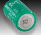 CIJ product marking: two-line alpha-numeric code in black ink on metal battery end