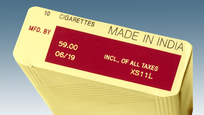 烟草盒喷码效果图